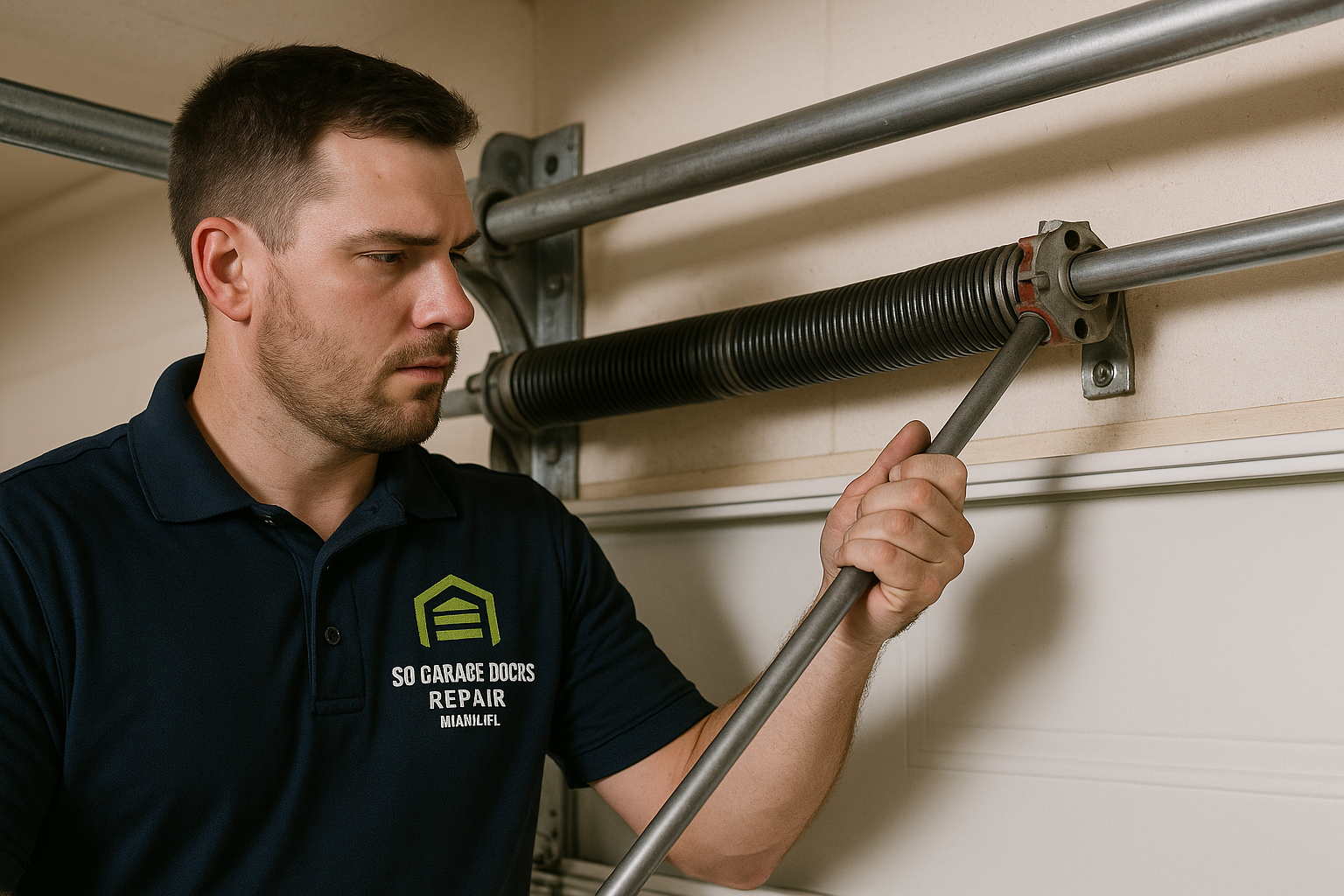 Garage Door Spring Repair in Hebronville