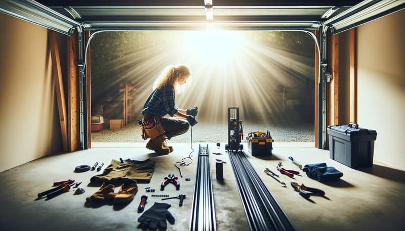 Garage Door Track Repair in Franklin